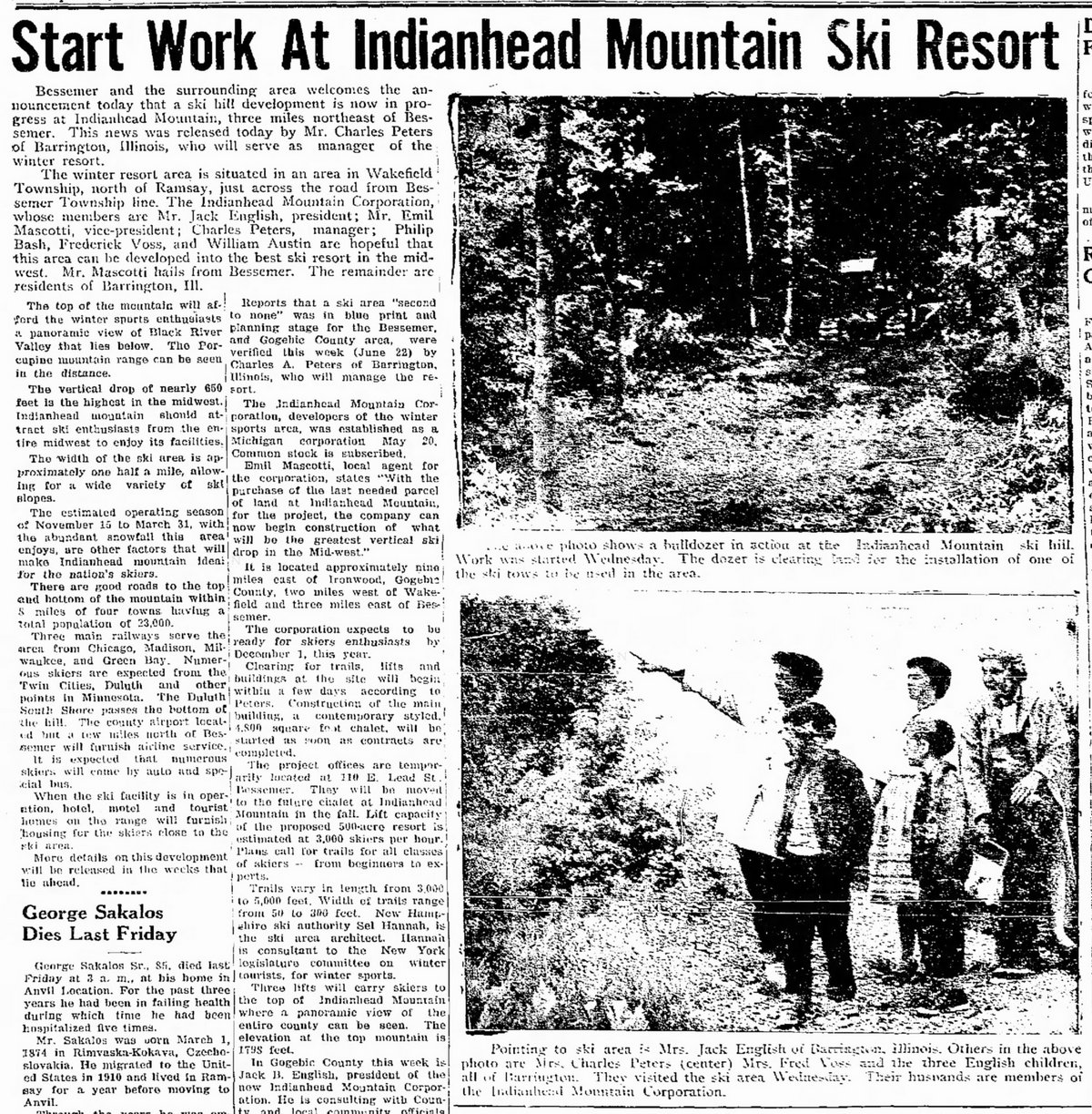 Snowriver Mountain Resort - Lodge at Jackson Creek (Indianhead Resort) - Jun 25 1959 Article